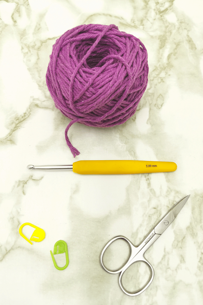 materials needed for crochet dc tutorial